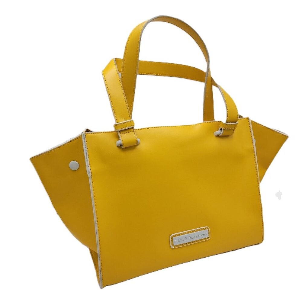 NWT BCBGeneration Juliana Pamchanko Bag Sunburst Leather Crossbody Tote Purse De - Picture 1 of 8